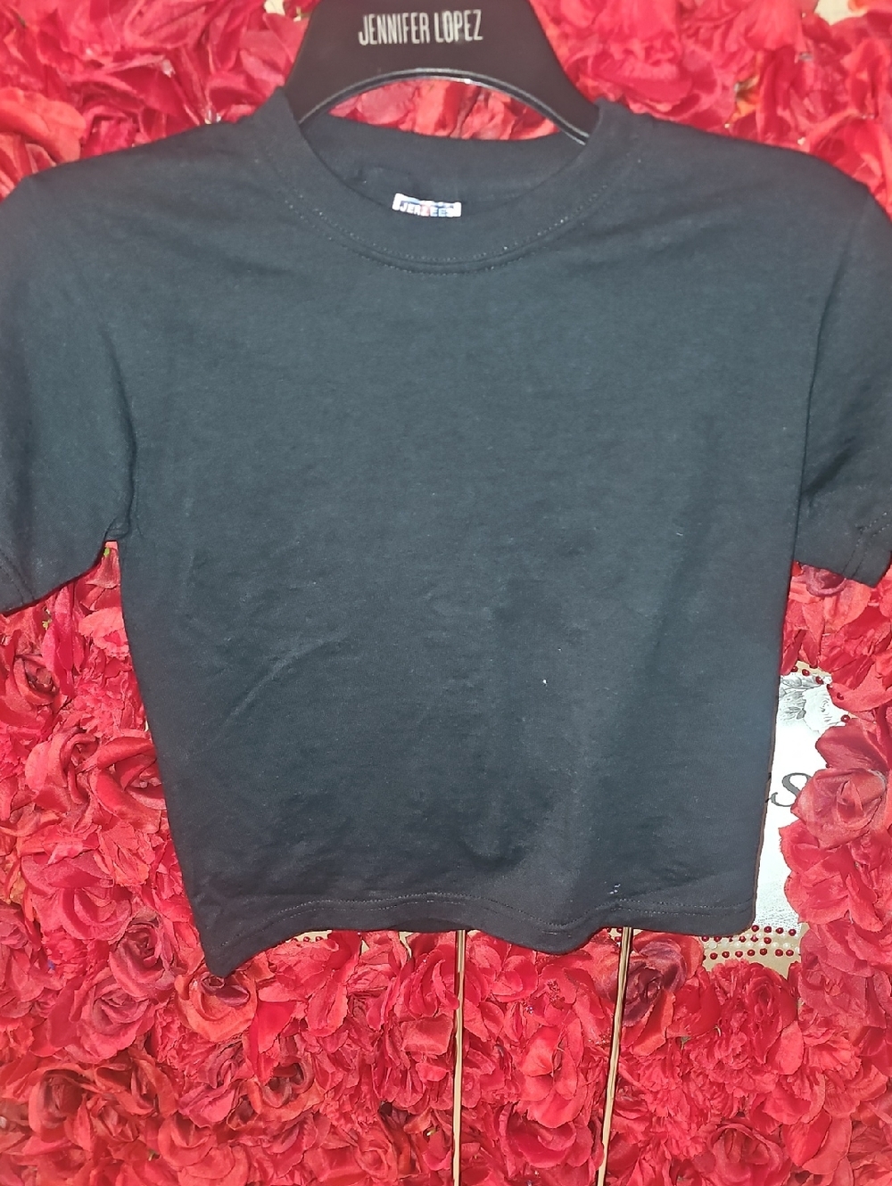 Jerzees Kids Black Short Sleeve  Tee Crewneck Size 6-8